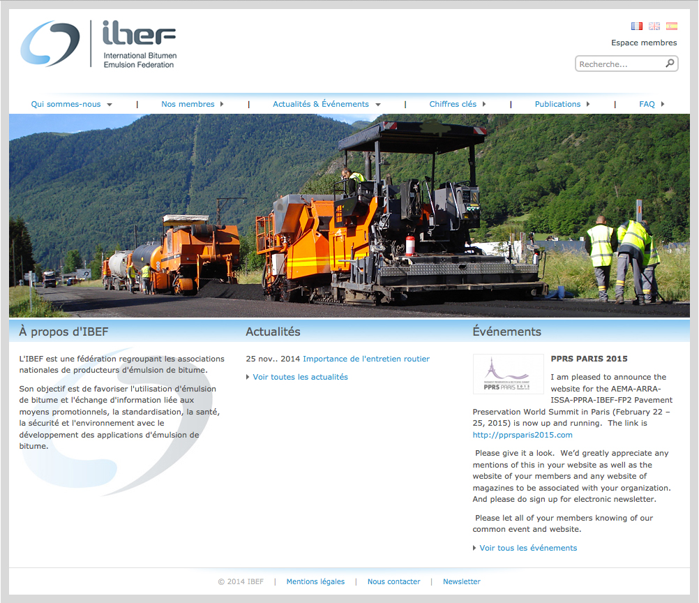 IBEF Federation tri-lingual website